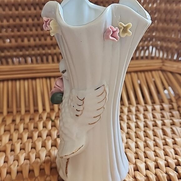 Vintage Sophia Ann Sitco Vase Floral Bird Vase Coquette - Picture 7 of 14